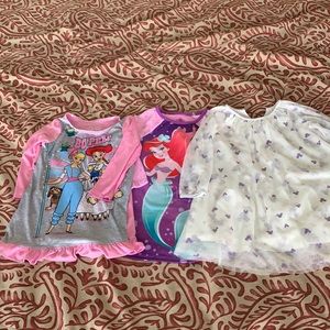 Set of three Disney nightgowns for toddler girl